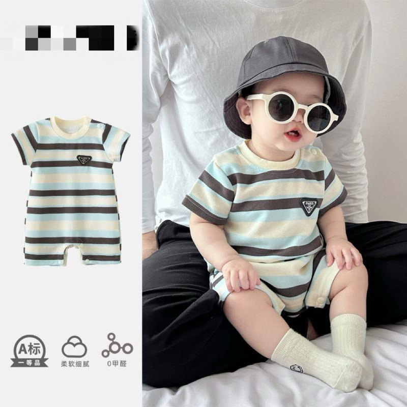 Baby Boy Jumpsuit, Summer Baby Clothes, Summer Clothes for Newborn Infants, Summer Short-Sleeved Outing Clothes, Minimalist Style