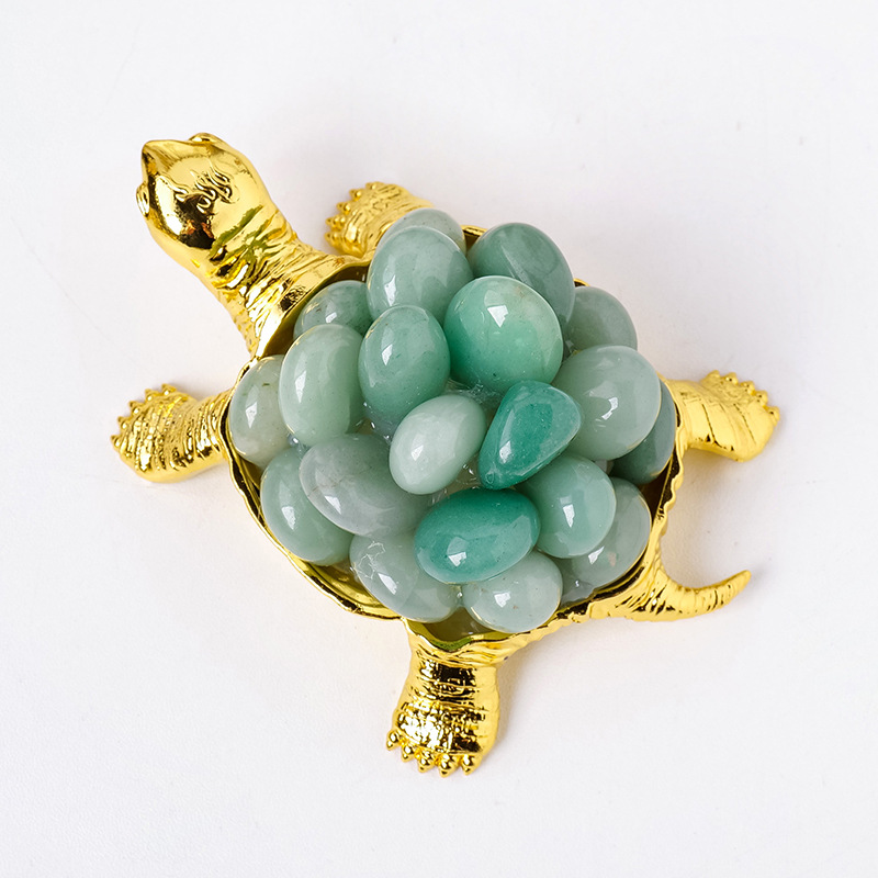 Racimo de cristal natural transfronterizo, adornos de tortuga, cristal púrpura, amarillo y blanco, piedra en bruto, piedra de expansión, adornos artesanales de bricolaje hechos a mano