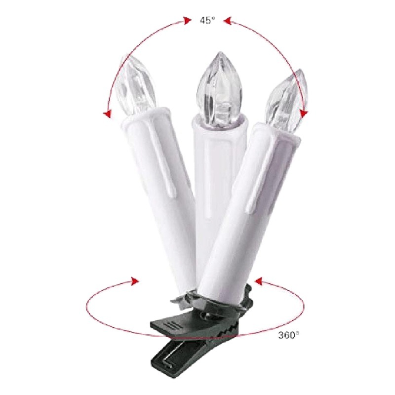 Control remoto electrónico vela lámpara de cristal cabeza Halloween decoración del hogar vela árbol de Navidad clip vela adornos transfronterizos