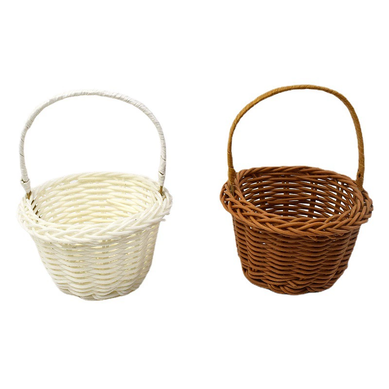 Handheld small woven basket, decorations for gazebo for living room