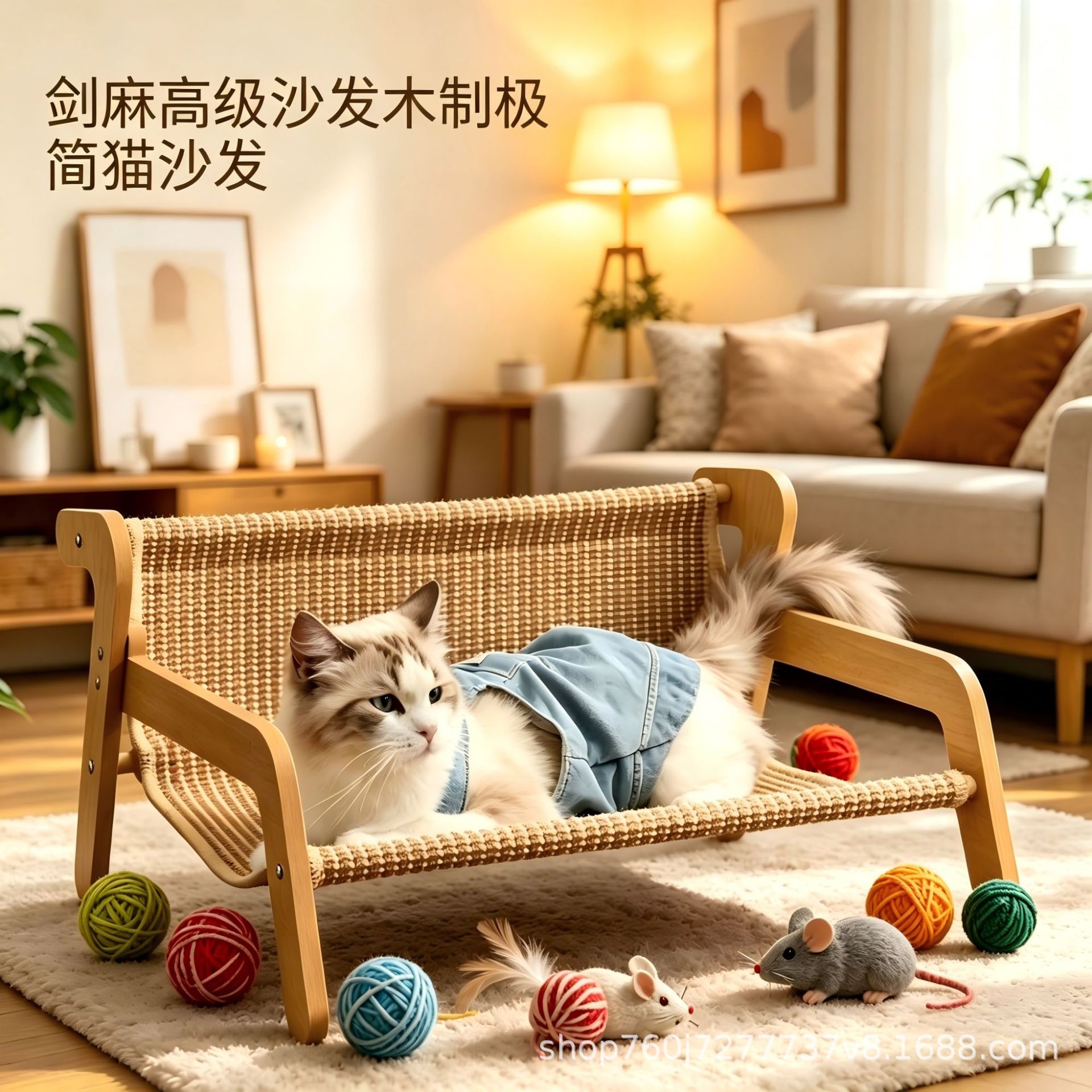 Sisal Cat Scratching Board, Wear-Resistant and Non-Shedding, Large Cat Claw Board, Cat Bed, Cat Sofa, All-In-One Furniture, Cat Protection Supplies
