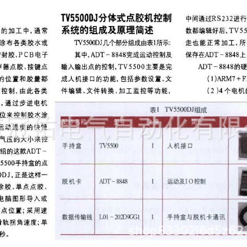 分体式点胶控制器TV5603DJ-C01标准 中文三轴 53按键DJ904V1-A01