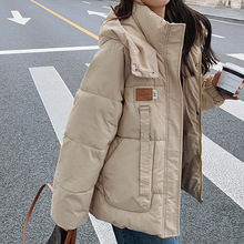 设计感羽绒服女冬2023年新款韩版宽松加厚工装派克棉服面包服外套