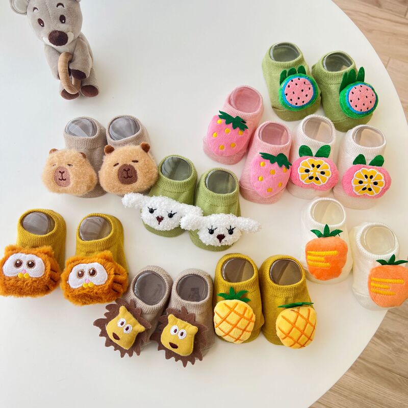 New Baby Socks Newborn Socks Fruit Animal Non-slip Floor Socks Shallow Mouth Doll Children Fashionable Boat Socks New Baby Socks Newborn Socks Fruit Animal Non-slip Floor Socks Shallow Mouth Doll Children Fashionable Boat Socks