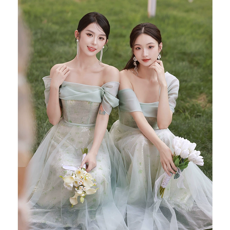 Bridesmaid dress, green evening dress