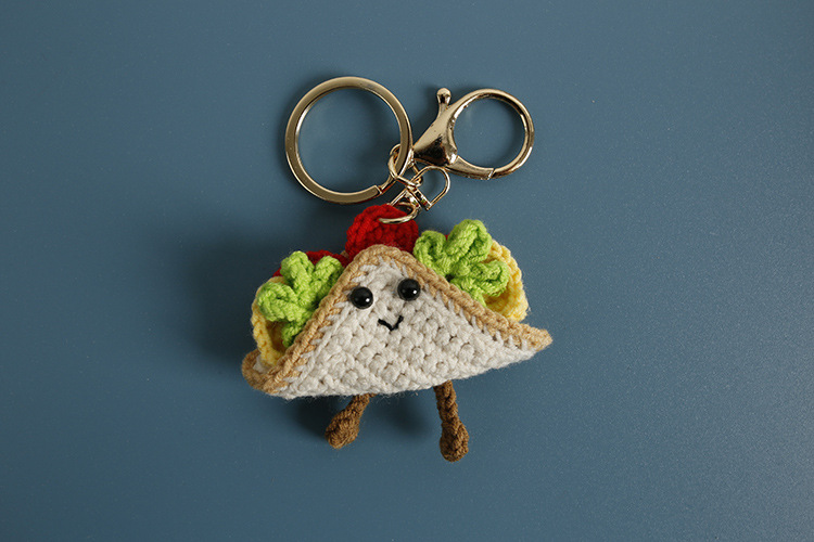 Keychain Classification 1 Piece Sandwich Keychain Yarn Handmade Cute Keychain