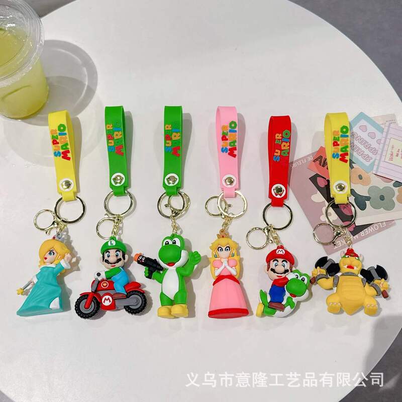 New Creative Super Mario Doll Keychain, Cute Doll Backpack Pendant, Exquisite Gift Keychain