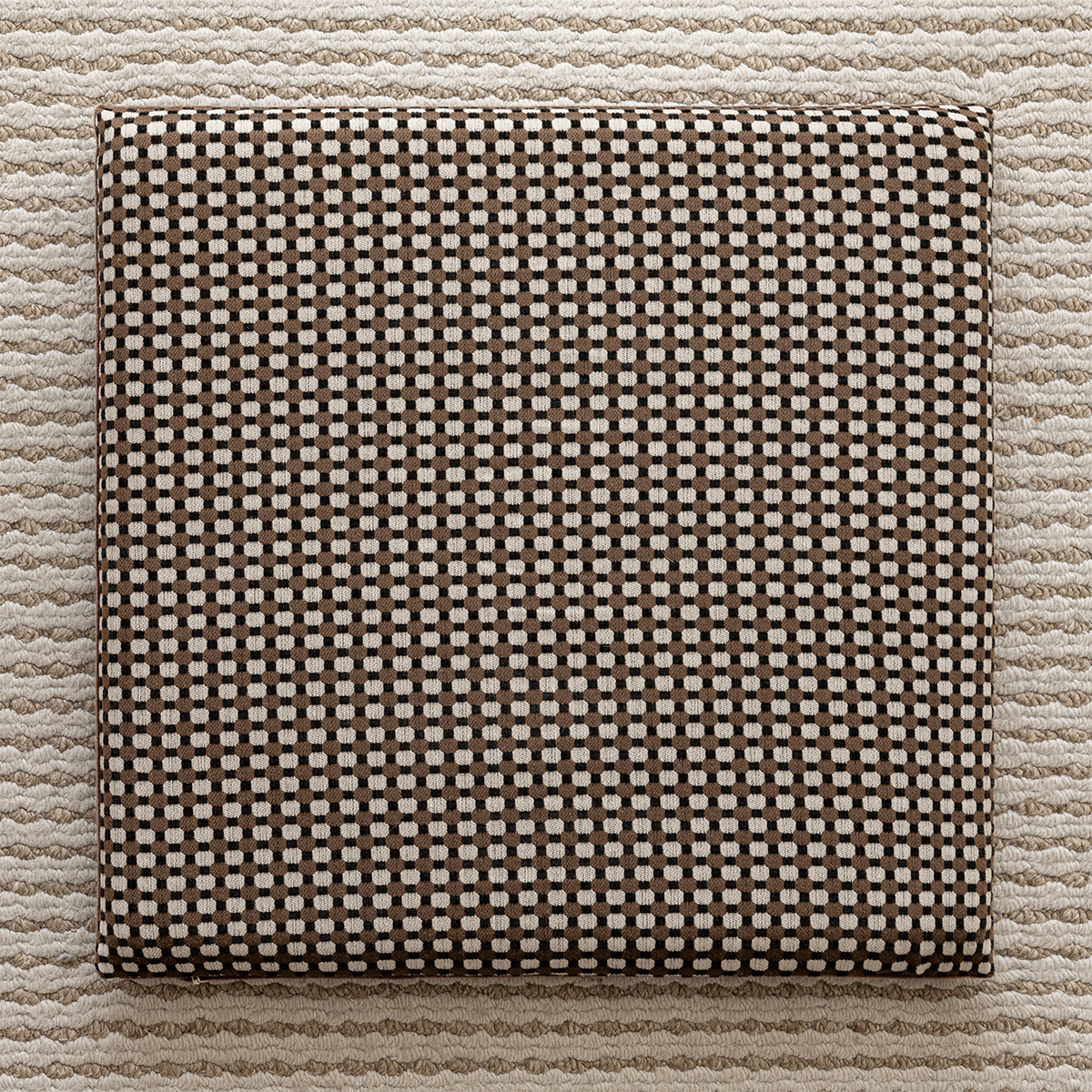 도트 질감 브라운 쿠션커버 40*40cm