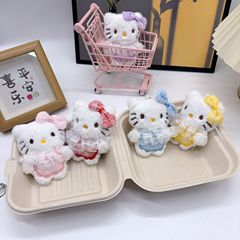 新款三丽鸥kitty猫钥匙扣挂件毛绒卡通少女心挂饰学生包包配饰