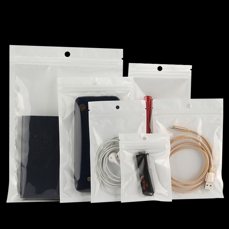 现货20*30cm珠光膜阴阳骨袋 半透明塑料密封袋 自封袋 服装包装袋