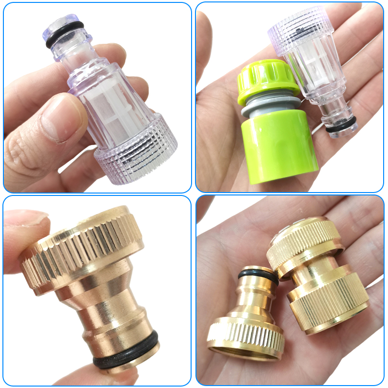 Household high-pressure car washer connector accessories water inlet pipe quick connector nipple filter screen Morgana billion force brush car pump
