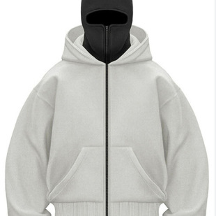 American style up and down double zipper niche design new eyes can see simple embroidered coat full face windshield coat