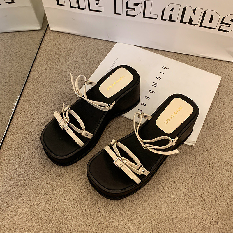 Summer casual sandals platform with a strap wedge heel open toe…