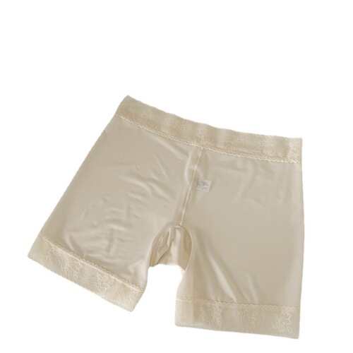 Ice Silk Safety Pants Women's Summer Ultra-Thin Underwear Seamless Nude Sensation Comfort Lace Edge Two-in-One Underwear Boxer 