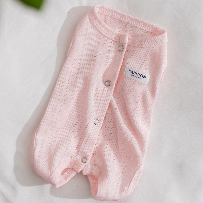 Perros de primavera y verano, perros pequeños y medianos, bolsos de tela de moda simples, panza, gatos, ropa de aire acondicionado de cuatro patas, ropa para mascotas