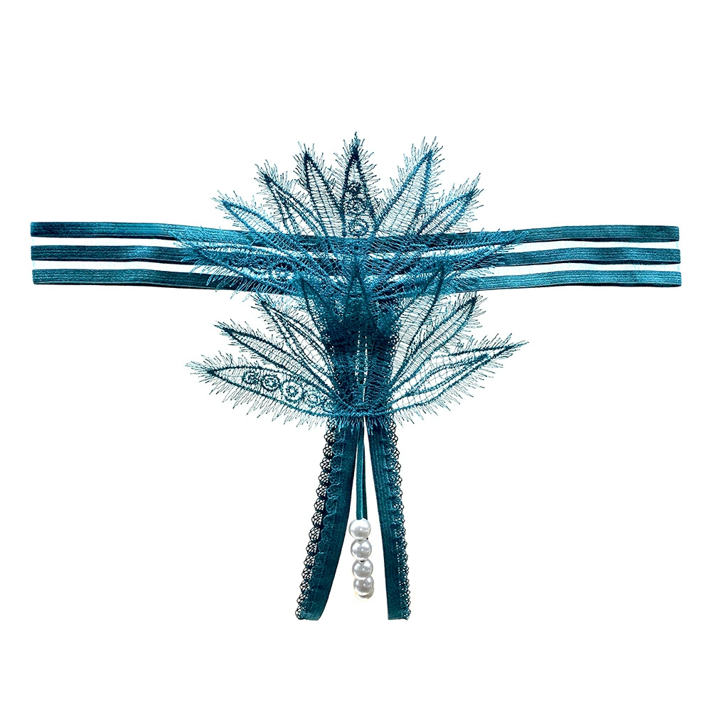 Фасционныеlash eyelashes lace panties can insert women's sexy beads massage bed to tease hot see -through thong 2290