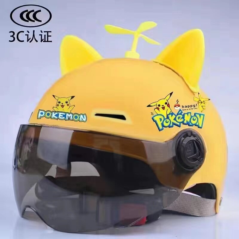 3C National Standard Electric Vehicle Children's Helmet for Boys and Girls, Toddler Summer All-Season Sun Protection Safety Helmet, Cute Motorcycle Half Helmet