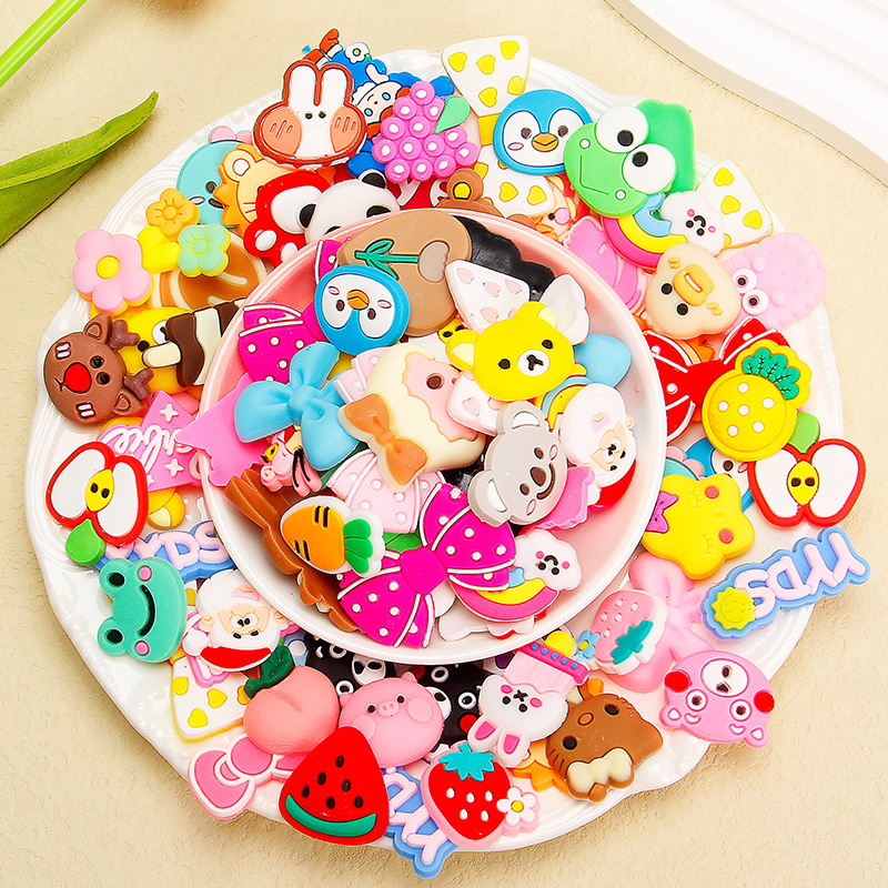 Cartoon accessory PVC, accessories, phone case, cream hairgrip, decorations, DIY 4