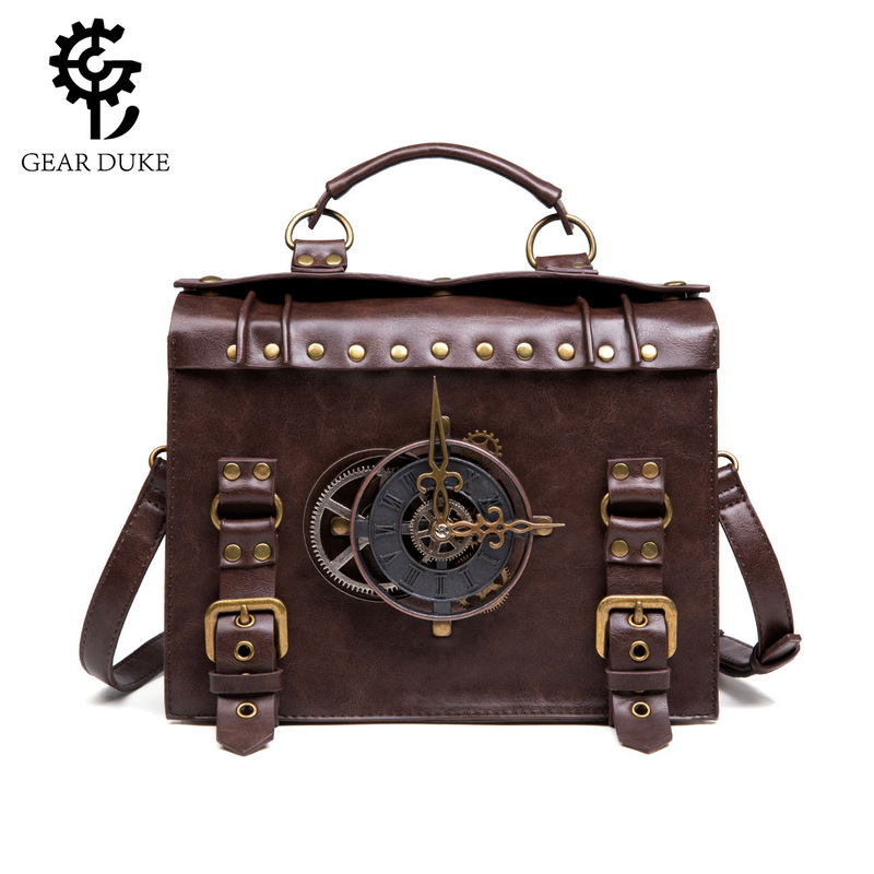 Guangzhou Foreign Trade Bag Women's 2025 New Women's Bag European and American Punk Industrial Retro Style Women's Single Shoulder Crossbody Bag