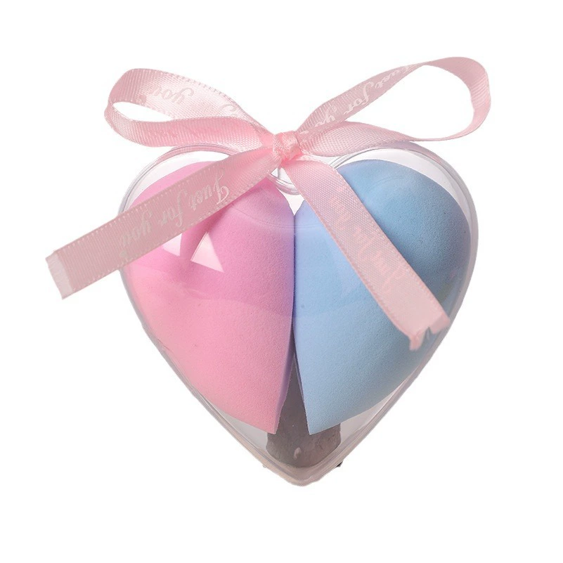 Cosmetic sponge heart shaped, set, makeup primer