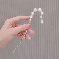 Pearl pendant hairpin, new Chinese style, national style, high-end, personalized hairpin, cheongsam, Hanfu, daily versatile hairpin, Tang style