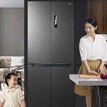 美的MR-539WUSIPZE十字四门超薄零嵌入家用节能变频冰箱