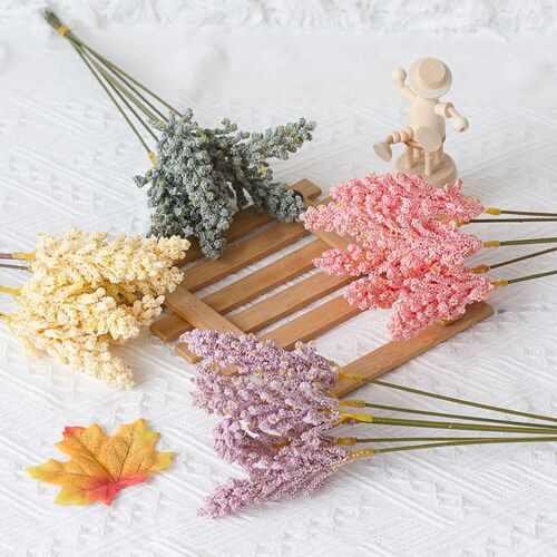 Simulated reeds, fake grain ears, pastoral style home decoration furnishings, artificial flowers for wedding photography, simulated foam wheat ears