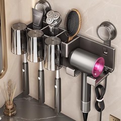 吸盤歯ブラシホルダー穴なしうがいコップ歯コップトイレ壁掛けドライヤーホルダー歯ブラシホルダー