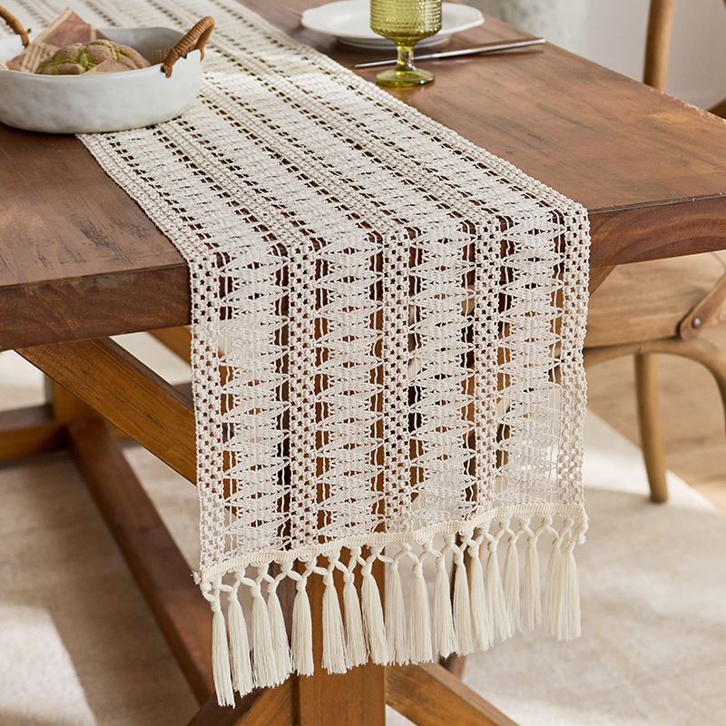 Banderas de mesa de lino de imitación bohemia, a prueba de polvo, resistentes al desgaste, antideslizantes, manteles de jacquard, atmósfera, manteles de té, suministro directo de fábrica