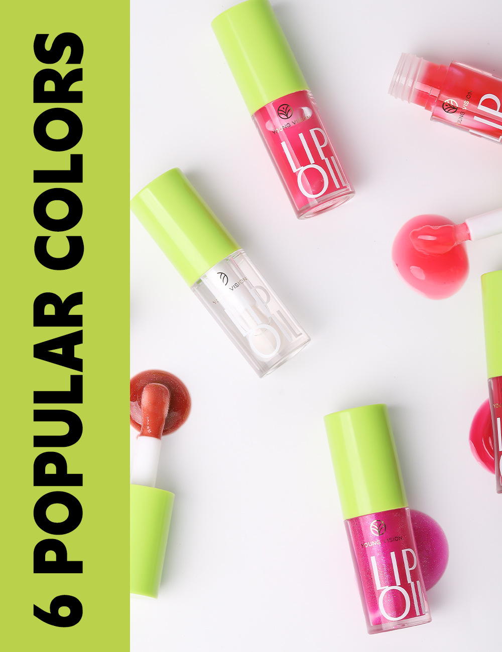 YOUNG VISION Lip Moisturizer, Lip Care Oil, Hydrating Lip Gloss and Transparent Lip Gloss are available in 6 colors Application Scenario