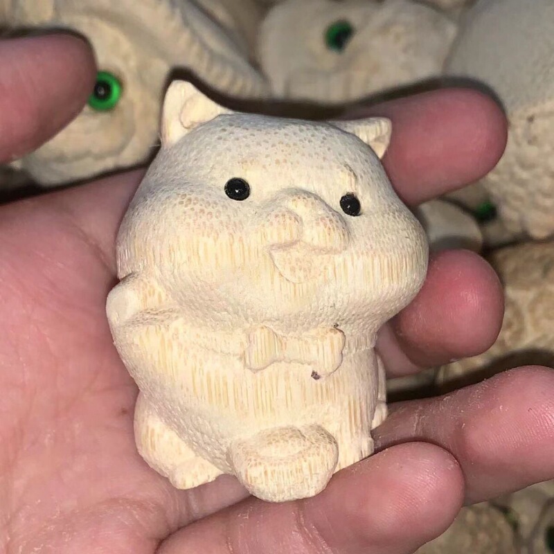 十二支を待つ無垢竹茶ペットオーナメント|undefined