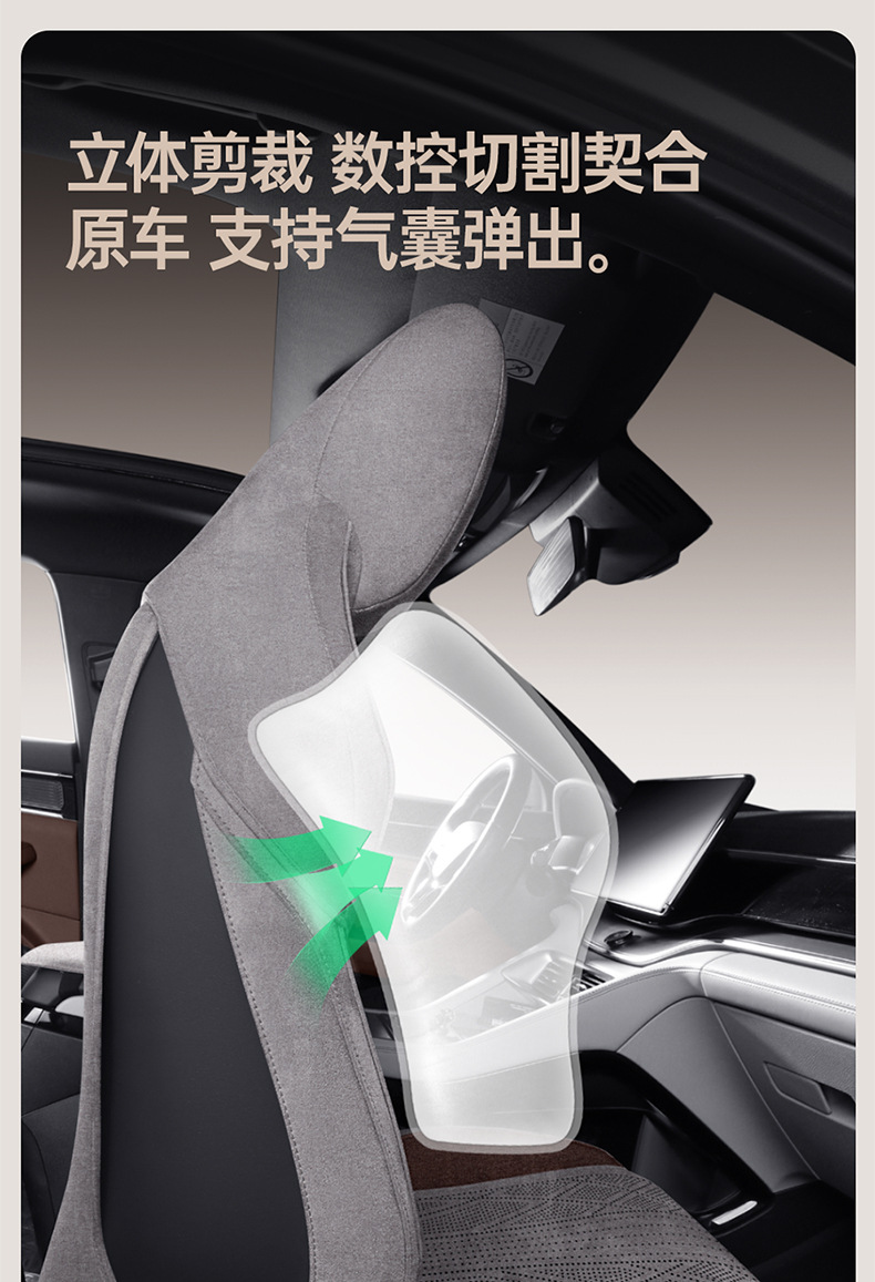 Specially Designed for the 25 Models of Byd Sea Lion 05Dmi, Suede Leather Seat Covers, Full-Cover Seat Cushions, and Car Seat Covers