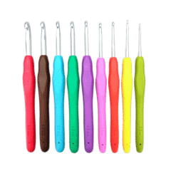 Knitting Tools Sweater Needle TPR Soft Handle Aluminum Crochet Hook Color Soft Handle Crochet Knitting Needle