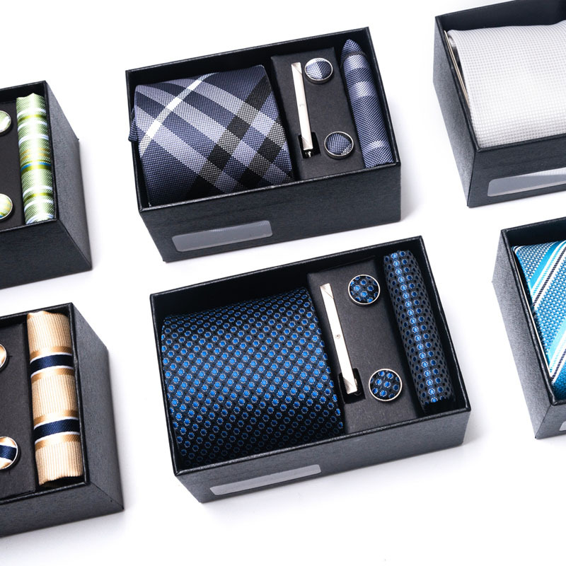 Fabricante en stock corbata de los hombres caja de regalo traje formal desgaste negocio boda corbata transfronteriza 2023 nuevo