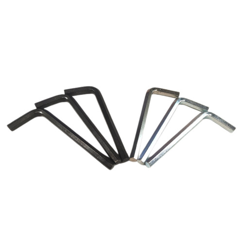 Factory supply L-shaped carbon steel wrench with nickel plating, extended hexagonal socket wrench, black hex wrench wholesale