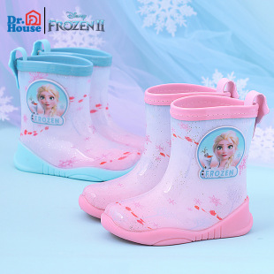 A generation of Disney children's rain boots primary school students Frozen Aisha Princess Cartoon Cute Girls Rain Boots
