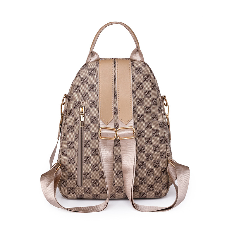 2023 invierno nuevo estilo casual mujer mochila de cuero suave simple y versátil color de contraste al aire libre mochila de viaje mochila escolar