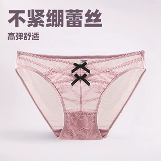 2025包臀新款女士法式蕾丝内裤纯欲全透明女生性感三角裤低腰