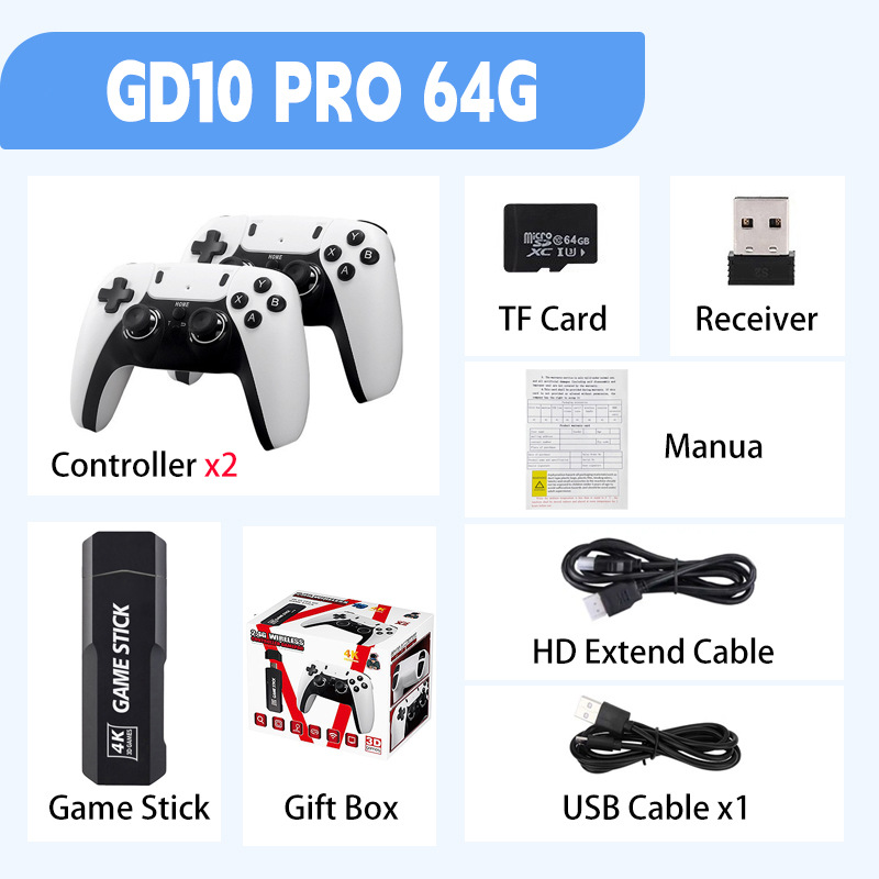 GD10 PRO consola de juegos X2 PLUS consola de juegos retro PSP Ares 4K HD consola de juegos inalámbrica