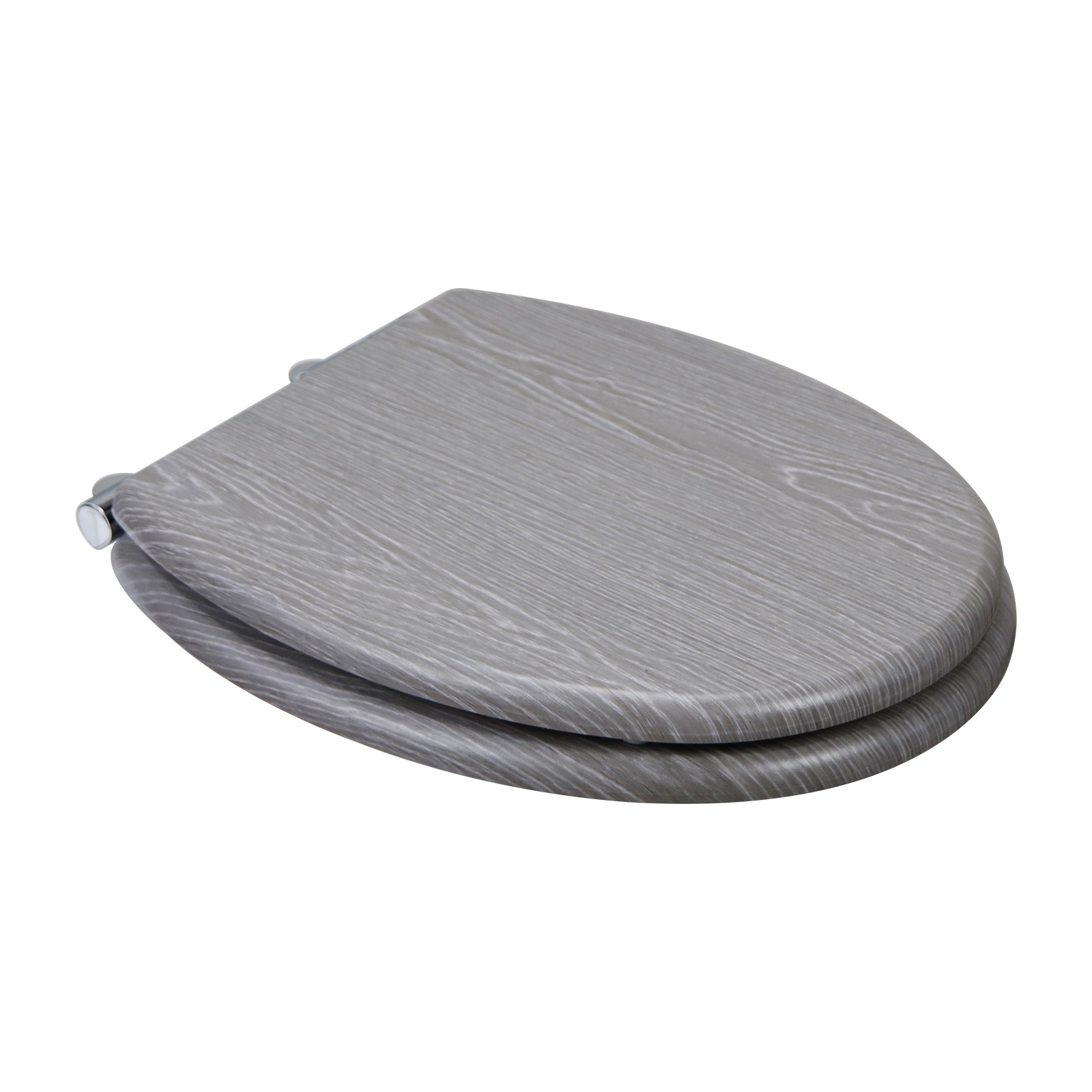 Fábrica directa de 17 pulgadas tablero de densidad madera MDF cubierta de inodoro cinta de pvc pegado corteza de madera gris caer lentamente image 4