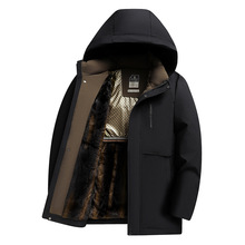 爸爸冬装外套加绒加厚款保暖季棉袄中老年人男士羽绒棉服爷爷棉衣