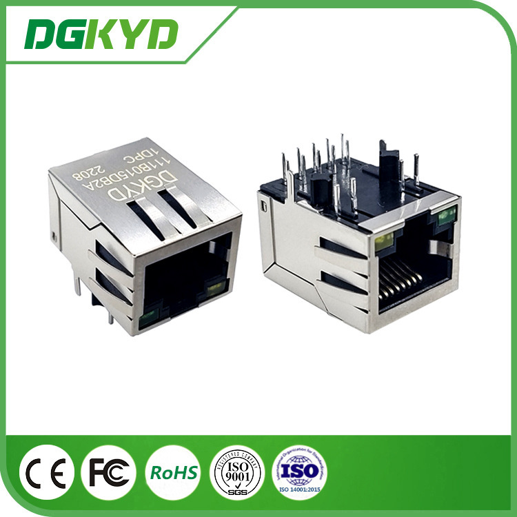 POE single port socket modular network interface RJ45 shield with light connector Ethernet filter POE single port socket modular network interface RJ45 shield with light connector Ethernet filter