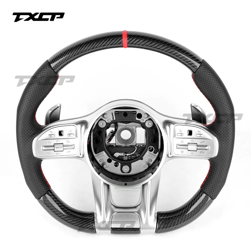 Suitable for Mercedes-Benz W204W205W221W222 ACGE-class modification and upgrade to AMG carbon fiber steering wheel assembly