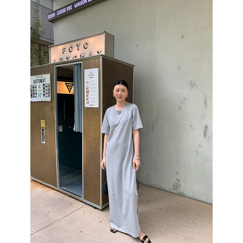 61035 # Fairy Tail |   Cleanfit Minimalist Extra Long Xinjiang Cotton Dress for Lazy People