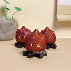 ローズウッドの炎磁気吸引小物アニメーションカシファスのスティックマンが星の炎を点火し、熱い炎を意味します