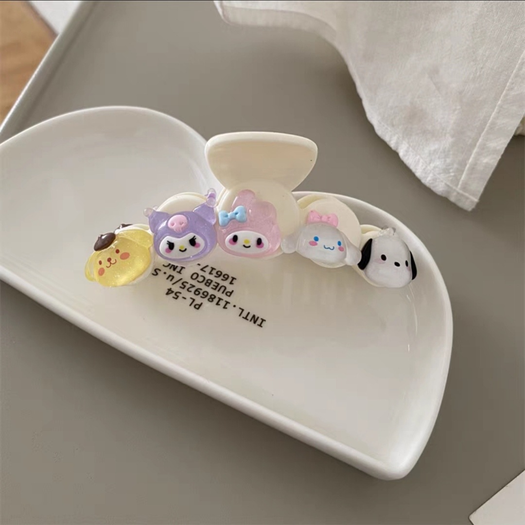 Fine flash Sanrio pinza meildi de las mujeres de nuevo horquilla lindo elegante nueva chica no duele el pelo clip de tiburón