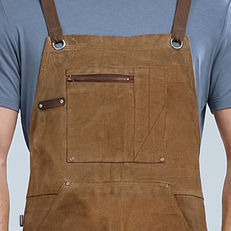 Transfronterizo Amazon delantal lienzo de cera al por mayor herramientas de distribución al por mayor electricista delantal de carpintería al por mayor personalizado