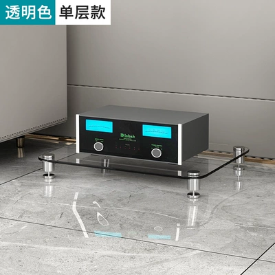 Audio Placement Rack Amplifier Cabinet Rack Speaker Equipment Rack Single-Layer Amplifier Rack Amplifier Rack Audio Cabinet (Electric car big tripod) - one-layer-of-transparent-glass