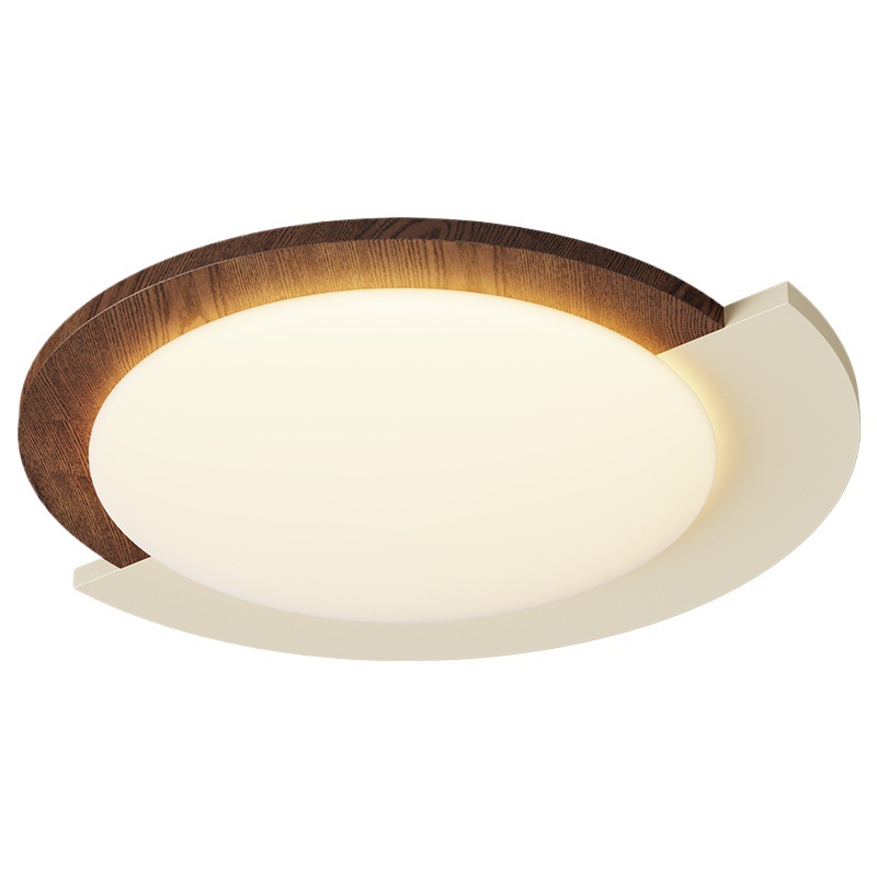 Lámpara de techo de dormitorio retro de grano de madera Lámpara de dormitorio principal creativa de estilo antiguo francés