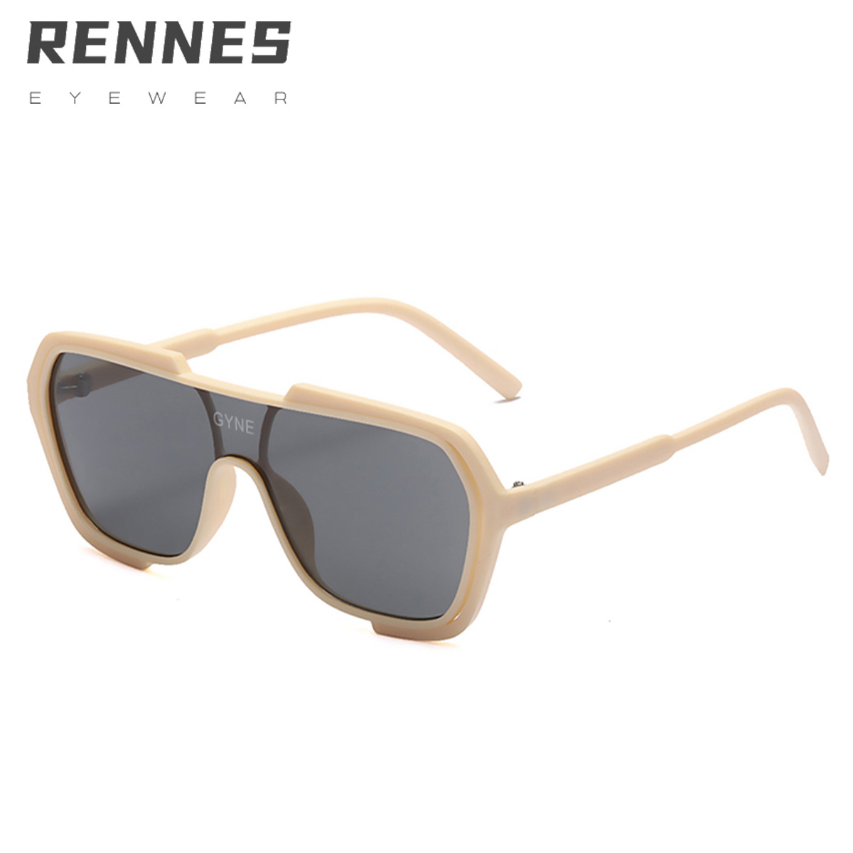 2022 Nuevo Marco grande gafas de sol de una pieza de moda punk gafas de sol de las mujeres gafas integradas gafas de sol europeas y americanas